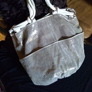 Kooba Silver Leather Satchel